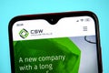 Berdyansk, Ukraine - May 7, 2020: Illustrative Editorial of CSW Industrials Inc website homepage. CSW Industrials Inc