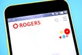 Berdyansk, Ukraine - 14 May 2019: Illustrative Editorial of Rogers Communications website homepage. Rogers Communications logo