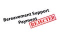 Bereavement Support Payment REJECTED Royalty Free Stock Photo