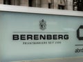 Berenberg Private Bank Logo Sign Royalty Free Stock Photo