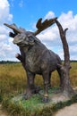 Berendeyevo, Moscow region, Russia, 26 July 2014, summer landscape with fabulous sculptures, moose. Public Park