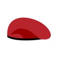 Beret military red. Soldiers cap. army hat. War barret Royalty Free Stock Photo