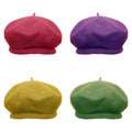 Berets in modern colors Royalty Free Stock Photo