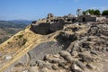 Ruins at the ancient site of Pergamum in Turkey. Royalty Free Stock Photo
