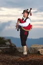 Bergamo Bagpipe. Player with traditional costume Royalty Free Stock Photo