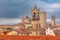 Bergamo cityscape with bell tower, Lombardy, Italy Royalty Free Stock Photo