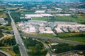 Bergamo, Italy. Aerial View Of Highway Interchange On The Sp591bis