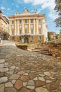 Bergamo, Italy - August 18, 2017: One of the beautiful city in Italy. The old and historical buildings at the upper town Royalty Free Stock Photo