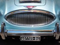 Bergamo, Italy. Austin Healey historic car, body style details
