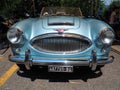 Bergamo, Italy. Austin Healey historic car, body style details