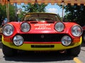 Bergamo, Italy. Fiat Abarth historic car, body style details