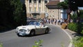 Bergamo, Italy. Historical Gran Prix. Parade of historic cars along the route of the Venetian walls that surround the old city