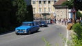 Bergamo, Italy. Historical Gran Prix. Parade of historic cars along the route of the Venetian walls that surround the old city