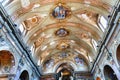 BERGAMO, ITALY - MAY 22, 2019: Ceiling in the Catholic Church of Sant Agata nel Carmine in Bergamo