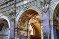 BERGAMO, ITALY - MAY 22, 2019: Details of interior in the Catholic Church of Sant Agata nel Carmine in Bergamo Royalty Free Stock Photo