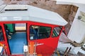 BERGAMO, ITALY - MAY 22, 2019: Funicular station Stazione Superiore funicolare in Upper Bergamo Citta Alta Royalty Free Stock Photo