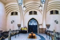 BERGAMO, ITALY - MAY 22, 2019: Interior of the Funicular station Stazione Superiore funicolare in Upper Bergamo Citta Alta Royalty Free Stock Photo