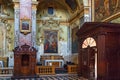 BERGAMO, ITALY - MAY 22, 2019: Interiors in the Catholic Church of Sant Agata nel Carmine in Bergamo