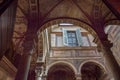 BERGAMO, ITALY - MAY 22, 2019: Interiors of the Roman Catholic monastery San Benedetto dedicated for the Saint Benedict of Nursia