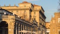 Bergamo, Italy. View of the city center along the most famous pedestrian way called Il Sentierone during Christmas time Royalty Free Stock Photo