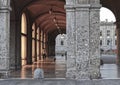 Bergamo, Italy -: Quadriporticus of the Sentierone Royalty Free Stock Photo