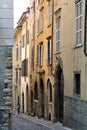 Italy, Bergamo -narrow street in the Upper Town of Bergamo