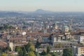 Bergamo - panorama from St. Vigilio Castle Royalty Free Stock Photo