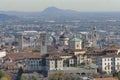 Bergamo - panorama from St. Vigilio peak Royalty Free Stock Photo