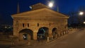 Bergamo, the old city. Landscape on the old gate named San Giacomo door during the n Royalty Free Stock Photo