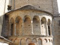 Bergamo - Old city. Architectural details of the Cathedral called Santa Maria Maggiore Royalty Free Stock Photo