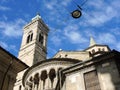 Bergamo - Old city. One of the beautiful city in Italy. Lombardia. The bell tower and the dome of the Cathedral called Santa Maria Royalty Free Stock Photo