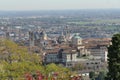 Bergamo - panorama from St. Vigilio Castle Royalty Free Stock Photo