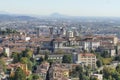 Bergamo - panorama from St. Vigilio Castle Royalty Free Stock Photo