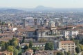 Bergamo - panorama from St. Vigilio peak Royalty Free Stock Photo