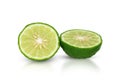 Bergamot fruit, Kaffir Lime isolated on white Royalty Free Stock Photo