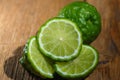 Bergamot,Kaffir lime, a Thai citrus fruit used in cooking and herbs