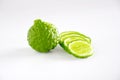 Bergamot lime, slice fruit Kaffir lime Royalty Free Stock Photo