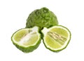 Bergamot or ma krud, isolated white background.