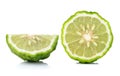 Bergamot slice on white background Royalty Free Stock Photo