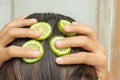 Bergamot and treatment of hair and scalp Royalty Free Stock Photo
