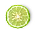 Fresh bergamot on white background. with chadow and clipping path.