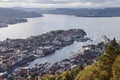 Bergen and the Byfjorden Royalty Free Stock Photo