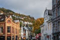 Bergen city centre in autumn