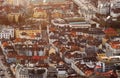 Bergen city in Norway view from above