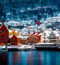 Bergen city in Norway Royalty Free Stock Photo
