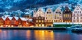 Bergen city in Norway Royalty Free Stock Photo