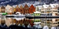 Bergen city in Norway Royalty Free Stock Photo