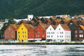 Bergen city old historical houses in Norway Royalty Free Stock Photo