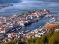 Bergen, Floyen View, Norway Royalty Free Stock Photo