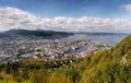 Bergen, Floyen View, Norway Royalty Free Stock Photo